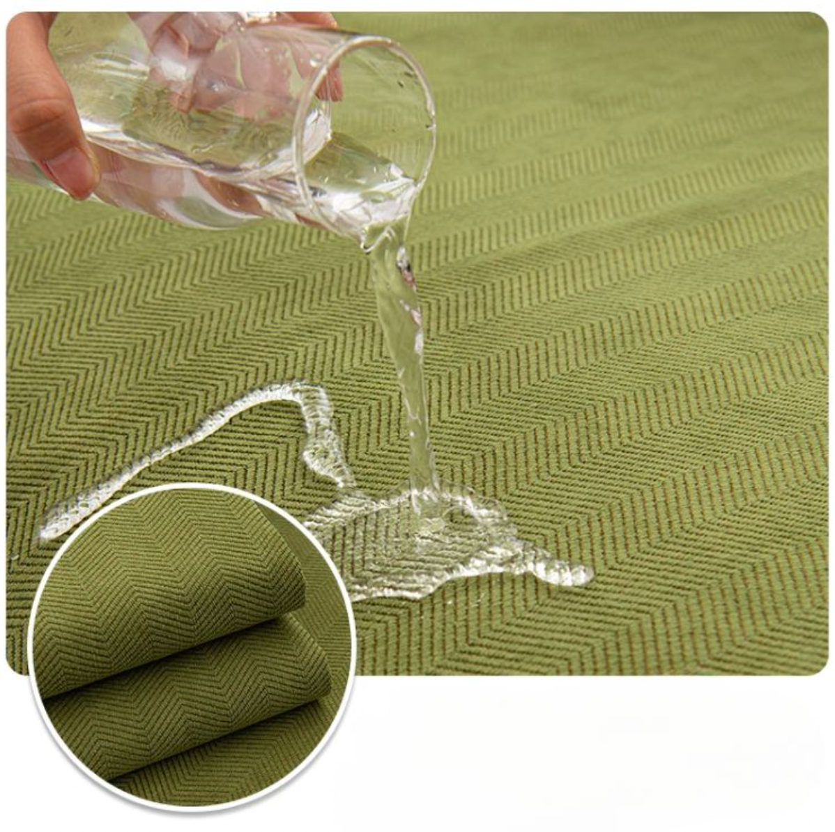 Protège-Canapé Luxueux en Chenille Herringbone
